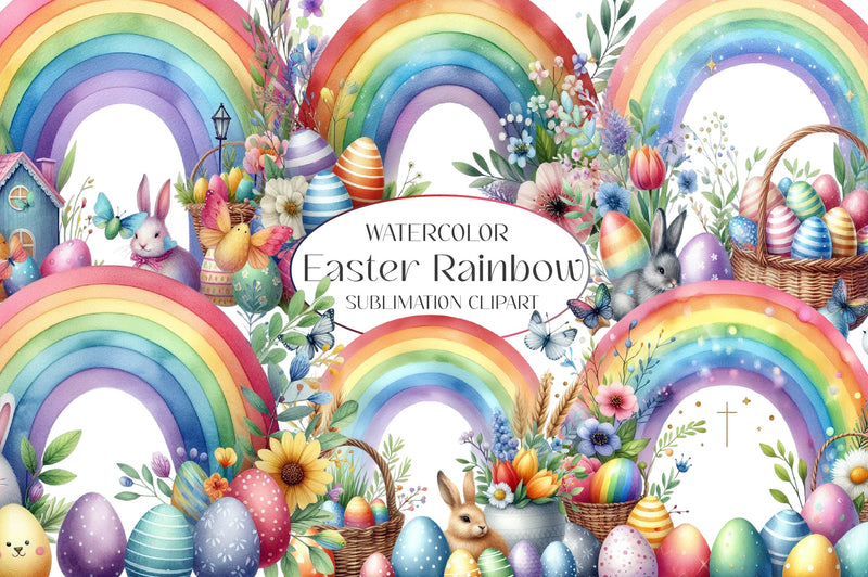 Easter Rainbow Clipart Bundle - CraftNest - Digital Crafting and Art