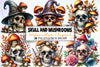 Skull & Mushrooms Clipart Bundle