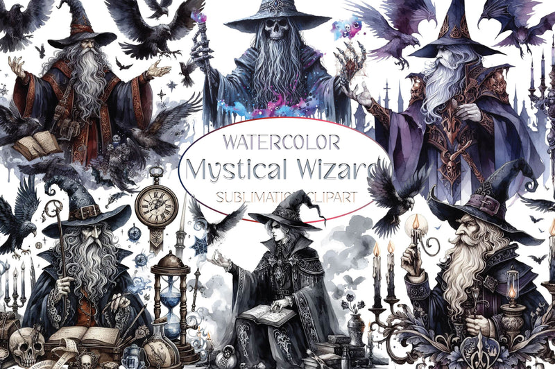 Mystical Wizard Clipart Bundle - CraftNest - Digital Crafting and Art