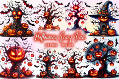 Halloween Scary Tree Clipart Bundle 2 - CraftNest - Digital Crafting and Art