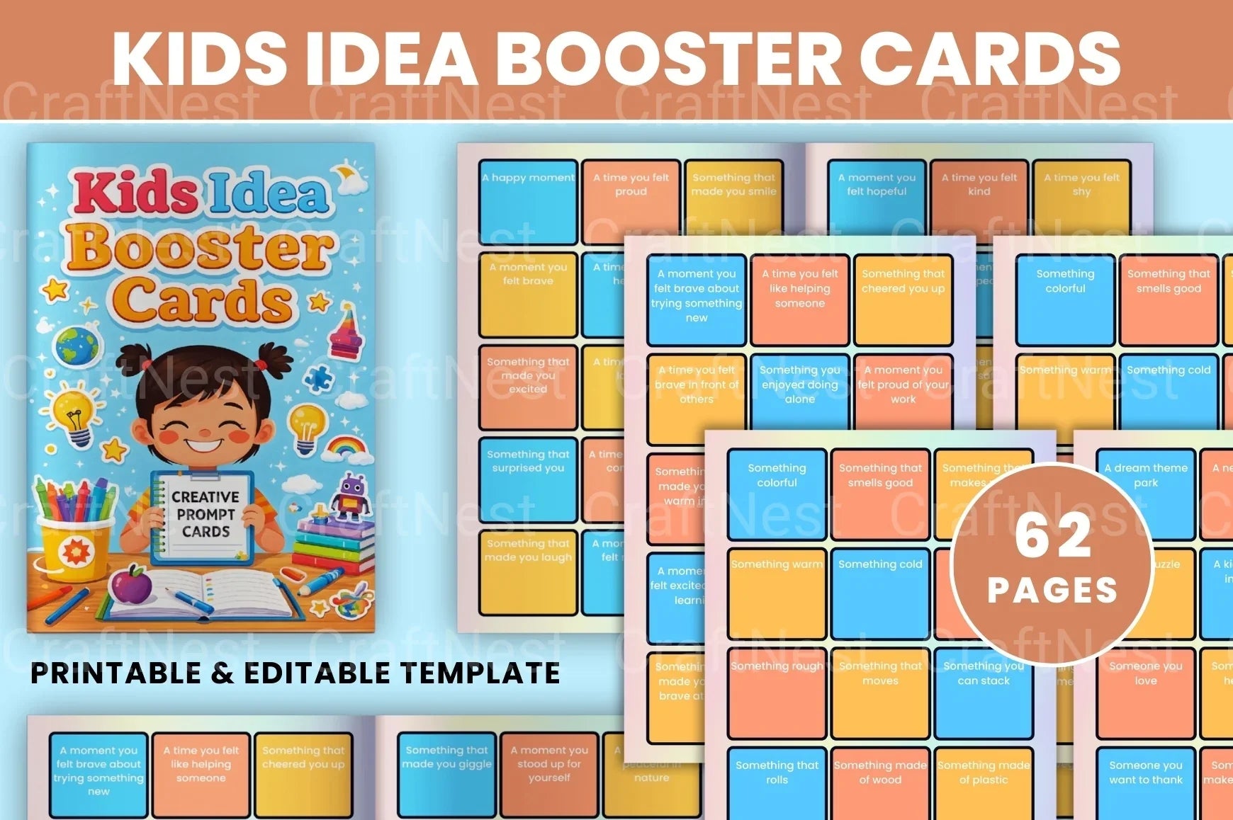 Kids Idea Booster Cards for Creative Play - CraftNest - Digital Crafting and Art