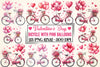 Valentine Bicycle Pink Balloons Clipart Bundle