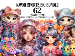 Kawaii Sports Clipart - CraftNest