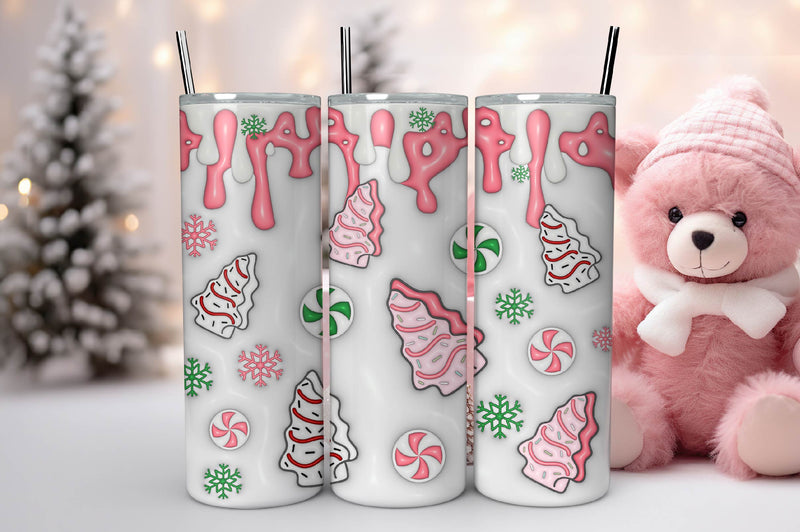 3D Inflated Christmas Tumbler Bundle 10 - CraftNest - Digital Crafting and Art