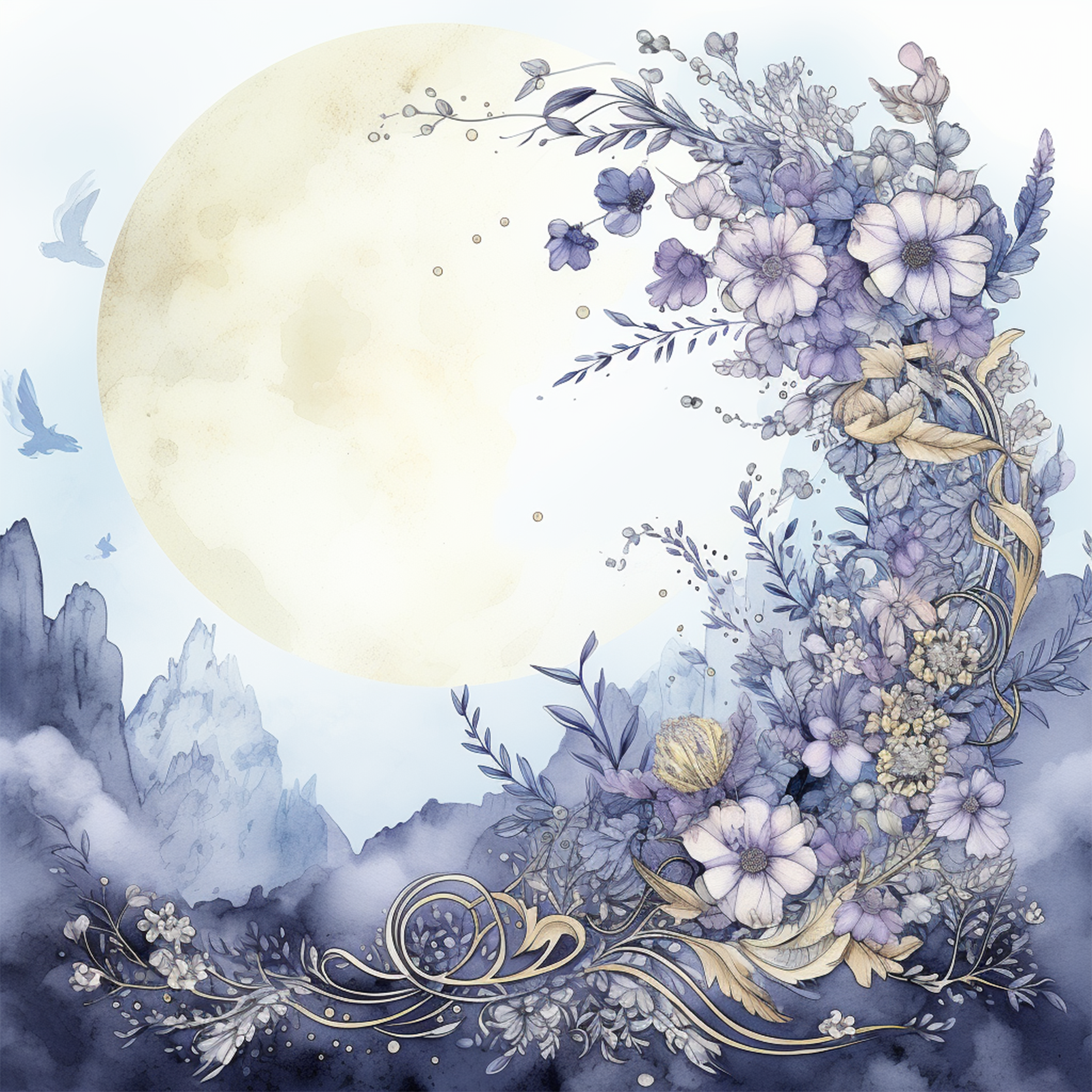 Moon Boho Seamless Digital Paper - CraftNest - Digital Crafting and Art