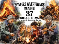 Bonfire Gatherings Clipart - CraftNest