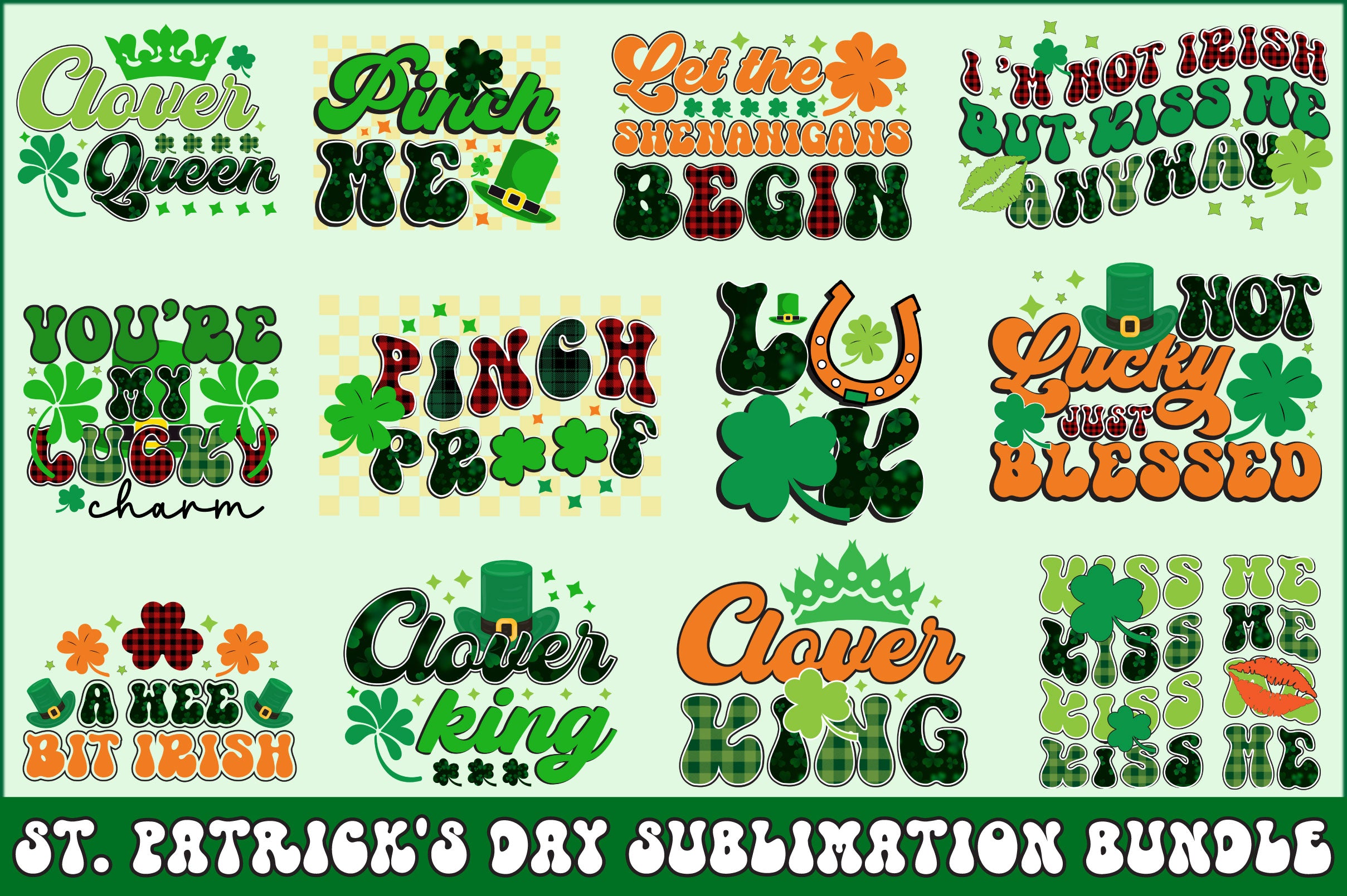 Retro St Patrick's Day Bundle - CraftNest - Digital Crafting and Art