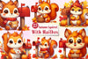 Autumn Squirrel With Mailbox Clipart Bundle