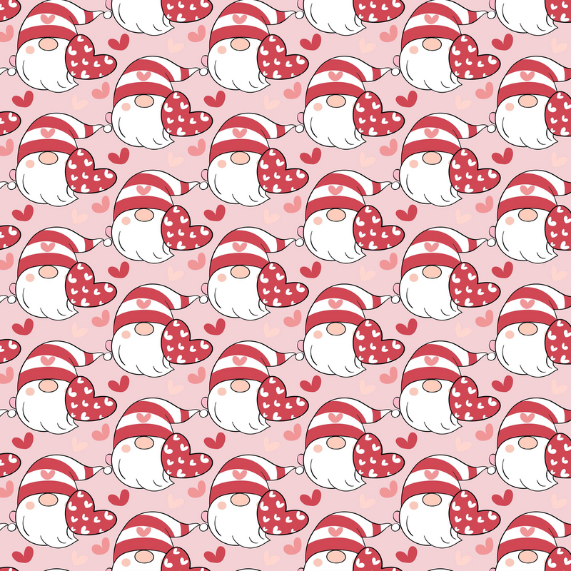 Valentines Day Gnome Seamless Digital Paper - CraftNest - Digital Crafting and Art