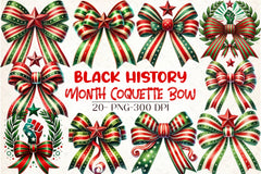 Black History Month Bow Clipart Bundle - CraftNest - Digital Crafting and Art