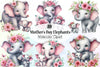 Mother's Day Elephant Clipart Bundle