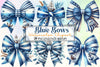Blue Bows Clipart Bundle