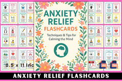 Anxiety Relief Flashcards for Stress Management - CraftNest - Digital Crafting and Art