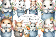 Bunny Pocket Shirt Clipart Bundle - CraftNest - Digital Crafting and Art