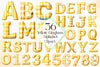 Yellow Gingham Alphabet Clipart Bundle