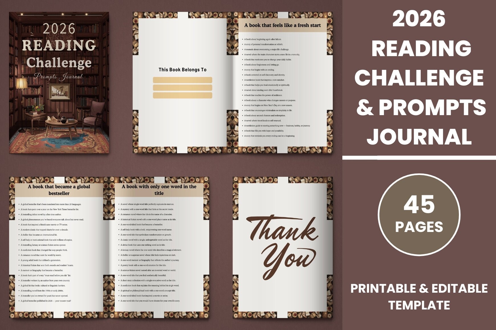 Reading Challenge Prompts for
