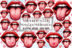 Sexy Lips Valentine Clipart Bundle - CraftNest - Digital Crafting and Art