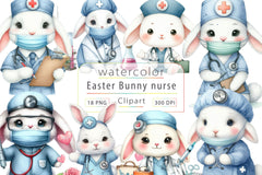 Easter Bunny Nurse Clipart Bundle 2 - CraftNest - Digital Crafting and Art