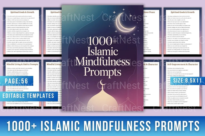Islamic Mindfulness Prompts for Spiritual Growth - CraftNest - Digital Crafting and Art