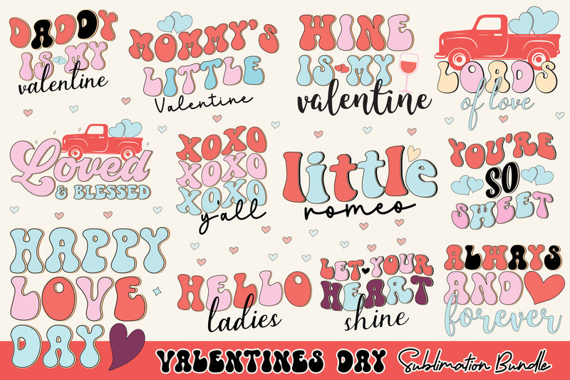 Retro Valentine's Day Bundle - CraftNest - Digital Crafting and Art