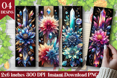 Magic Crystal Flower Bookmarks Journal - CraftNest - Digital Crafting and Art