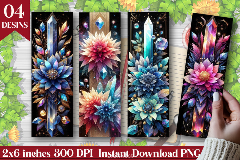 Magic Crystal Flower Bookmarks Journal - CraftNest - Digital Crafting and Art
