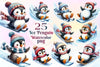 Ice Penguin Clipart Bundle 2