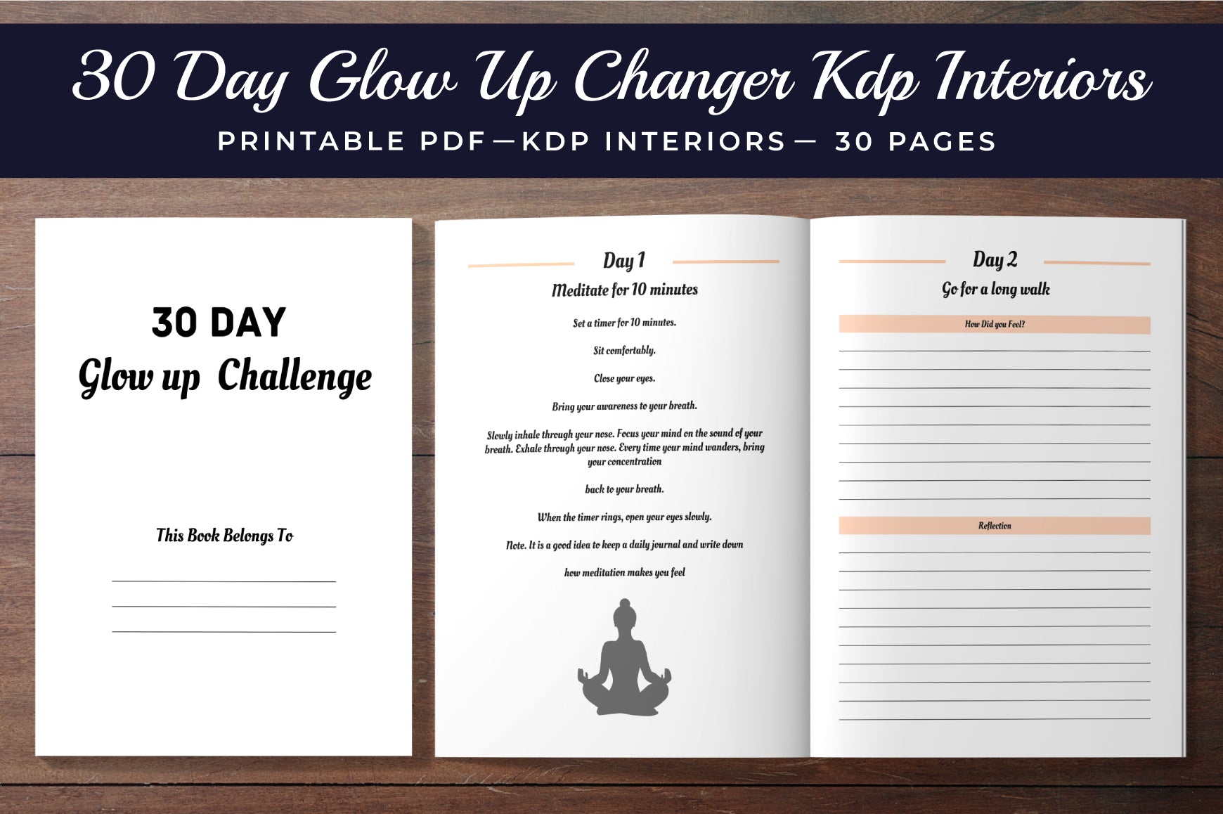 Day Glow Up Challenge Planner