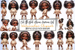 Cute Black Girl Clipart Bundle - CraftNest - Digital Crafting and Art