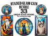 Stained Glass Cats