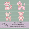 Balloon Animals Coquette Clipart Bundle