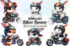 Biker Bunny Clipart Bundle