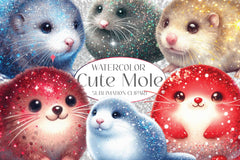 Glitter Mole Clipart Bundle - CraftNest - Digital Crafting and Art