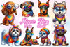 Hippie Dog Clipart Bundle 2