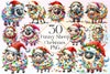 Christmas Funny Sheep Clipart Bundle 2