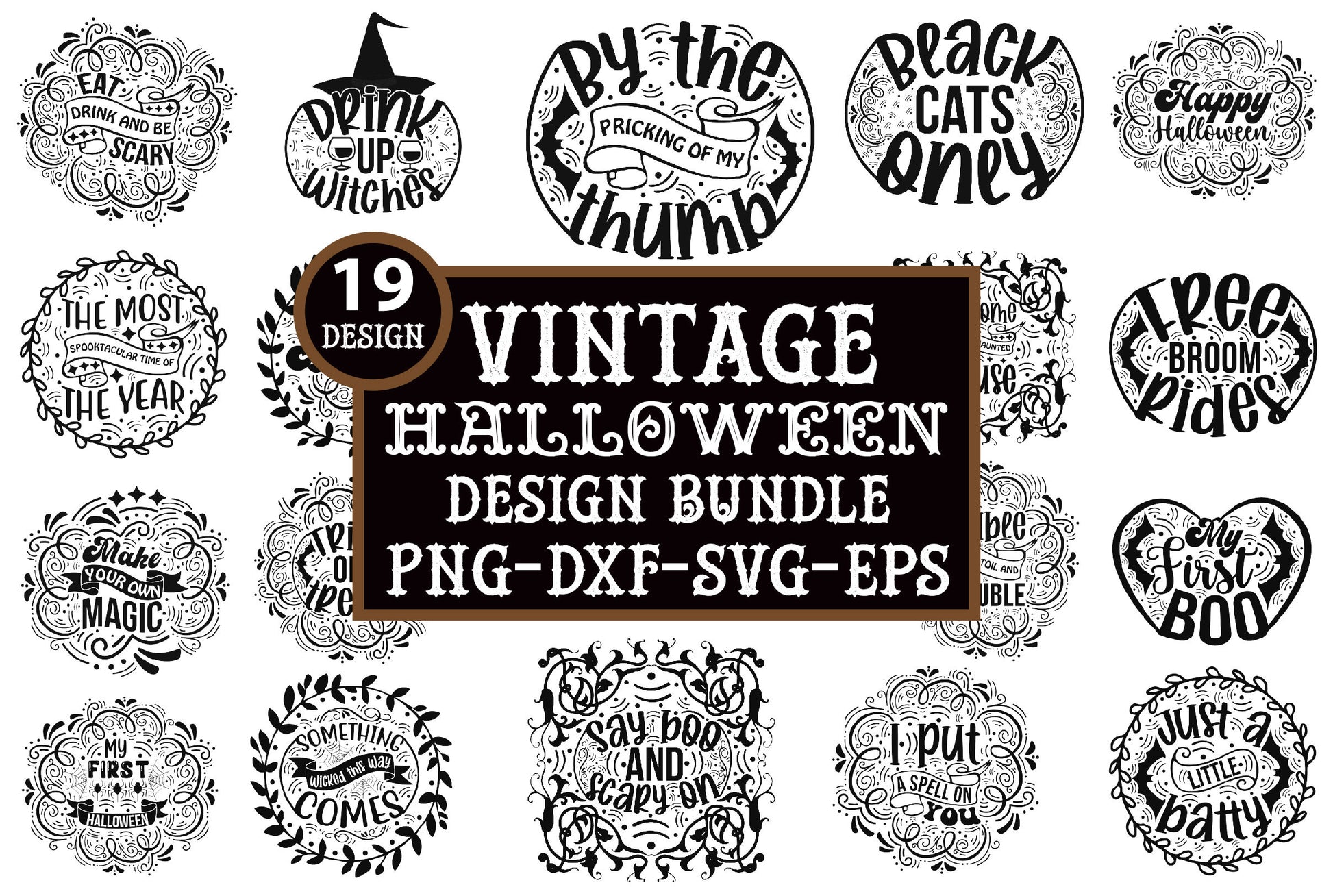 Vintage Halloween SVG Bundle - CraftNest - Digital Crafting and Art