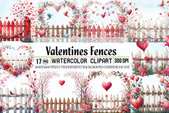 Valentine Fences Clipart Bundle - CraftNest - Digital Crafting and Art