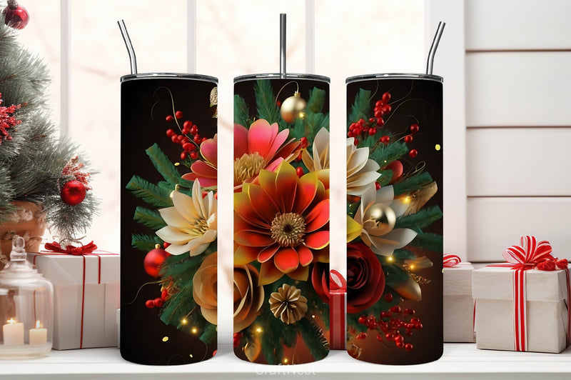 Flower Tumbler Wrap Bundle 31 - CraftNest - Digital Crafting and Art