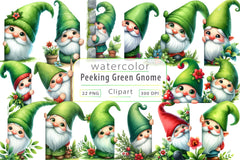 Gnome Peeking Around Corner Clipart Bundle - CraftNest - Digital Crafting and Art