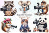 Reporter Animals Clipart Bundle