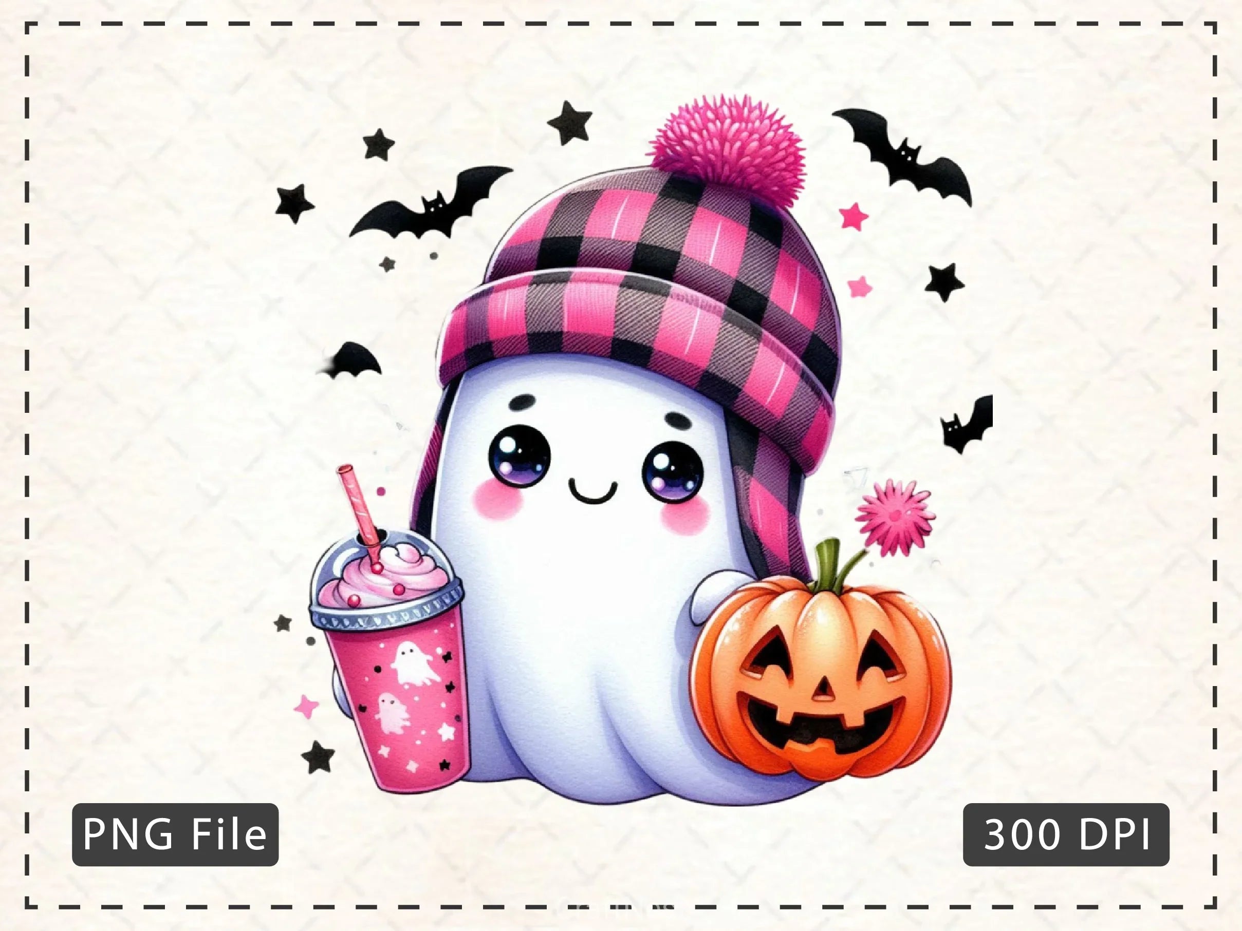 Cute Ghost Cute Halloween Clipart Bundle 7 - CraftNest - Digital Crafting and Art