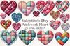 Patchwork Heart Valentine's Clipart Bundle