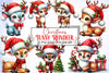 Funny Christmas Reindeer Clipart Bundle