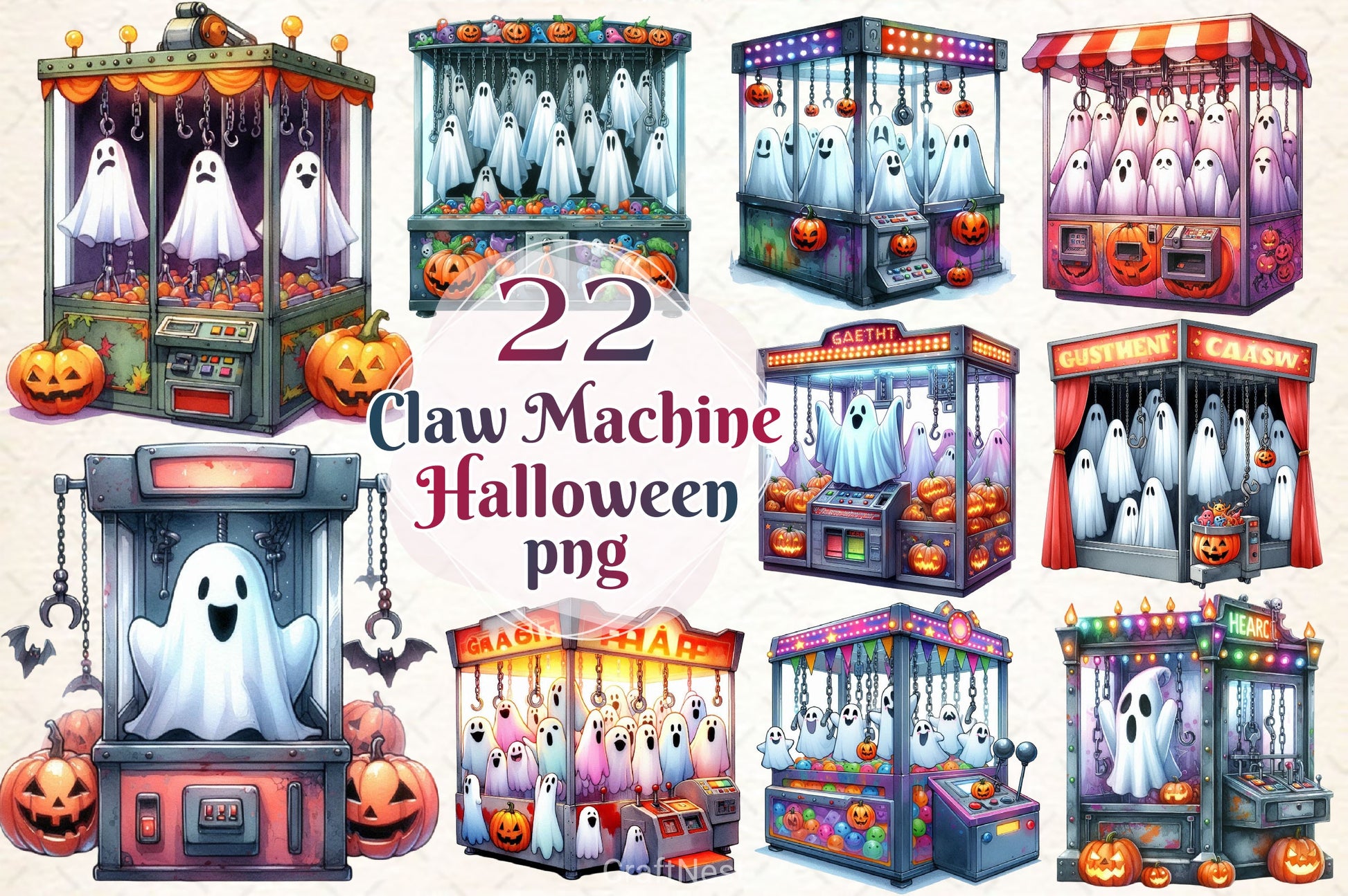 Halloween Claw Machine Clipart Bundle - CraftNest - Digital Crafting and Art