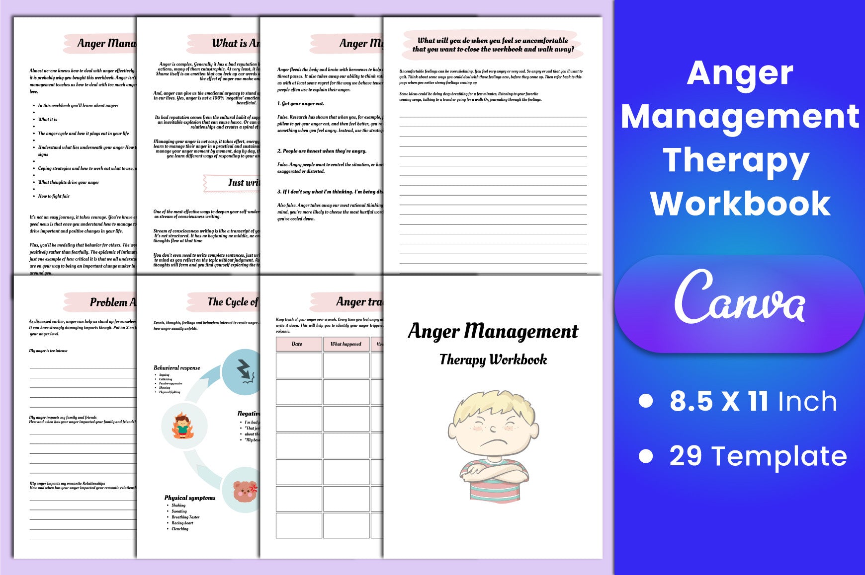 Anger Management Therapy Book