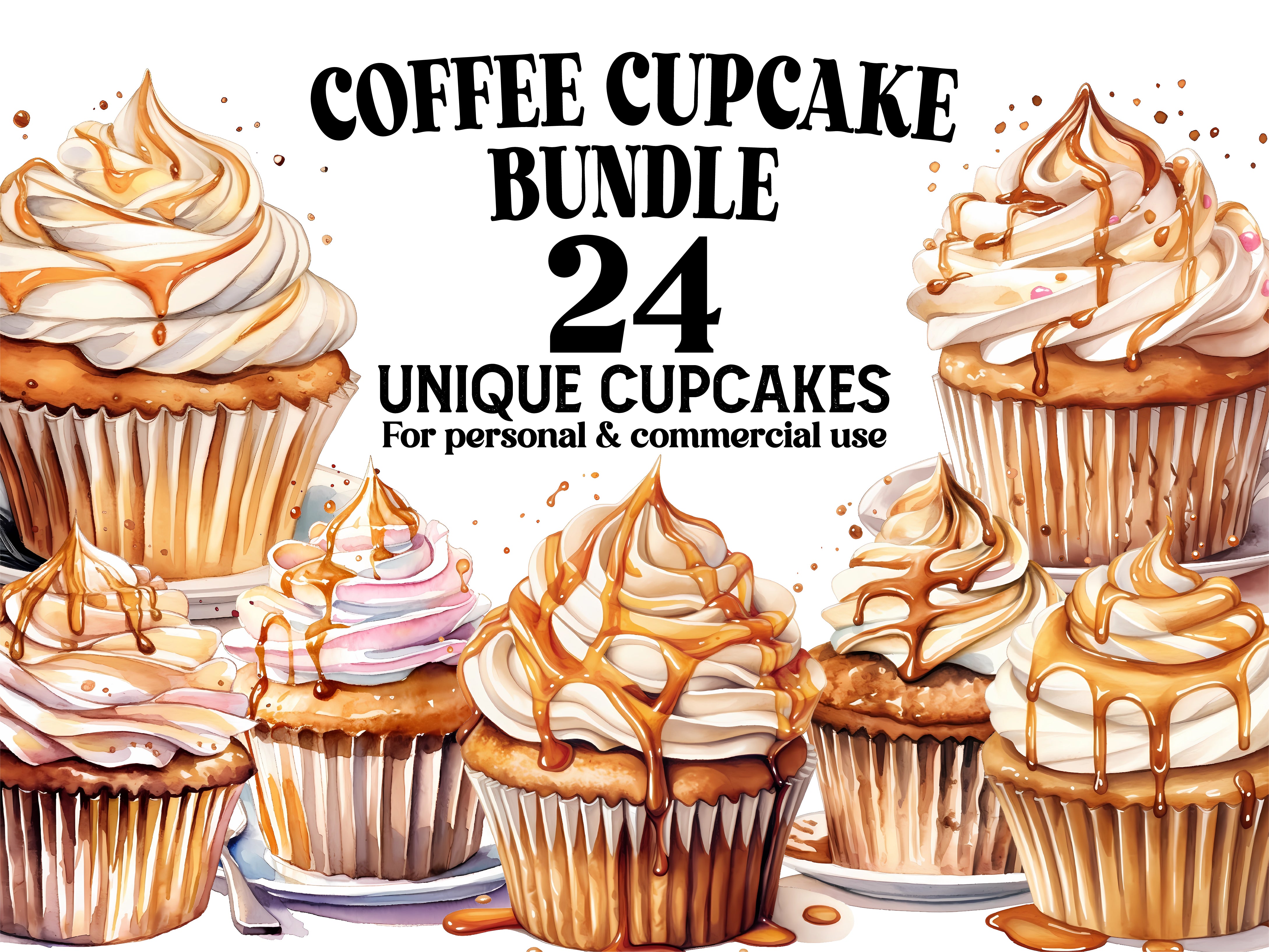 Coffee Cupcakes Clipart - CraftNest