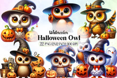 Halloween Owl Clipart Bundle - CraftNest - Digital Crafting and Art