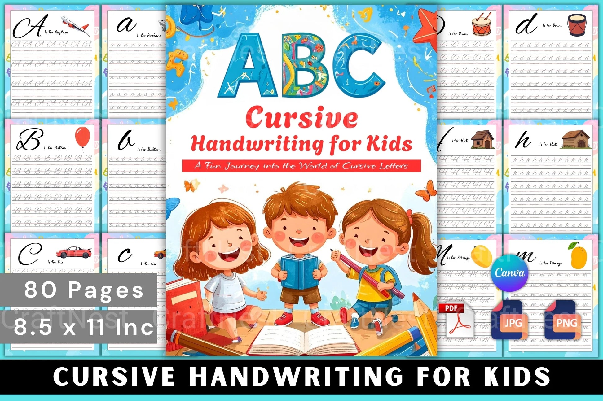 Cursive Handwriting Practice for Kids - CraftNest - Digital Crafting and Art