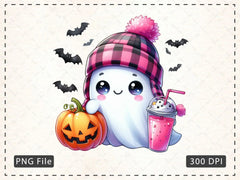 Cute Ghost Cute Halloween Clipart Bundle 4 - CraftNest - Digital Crafting and Art