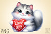 Love You Cat Valentine's Day Clipart Bundle 9